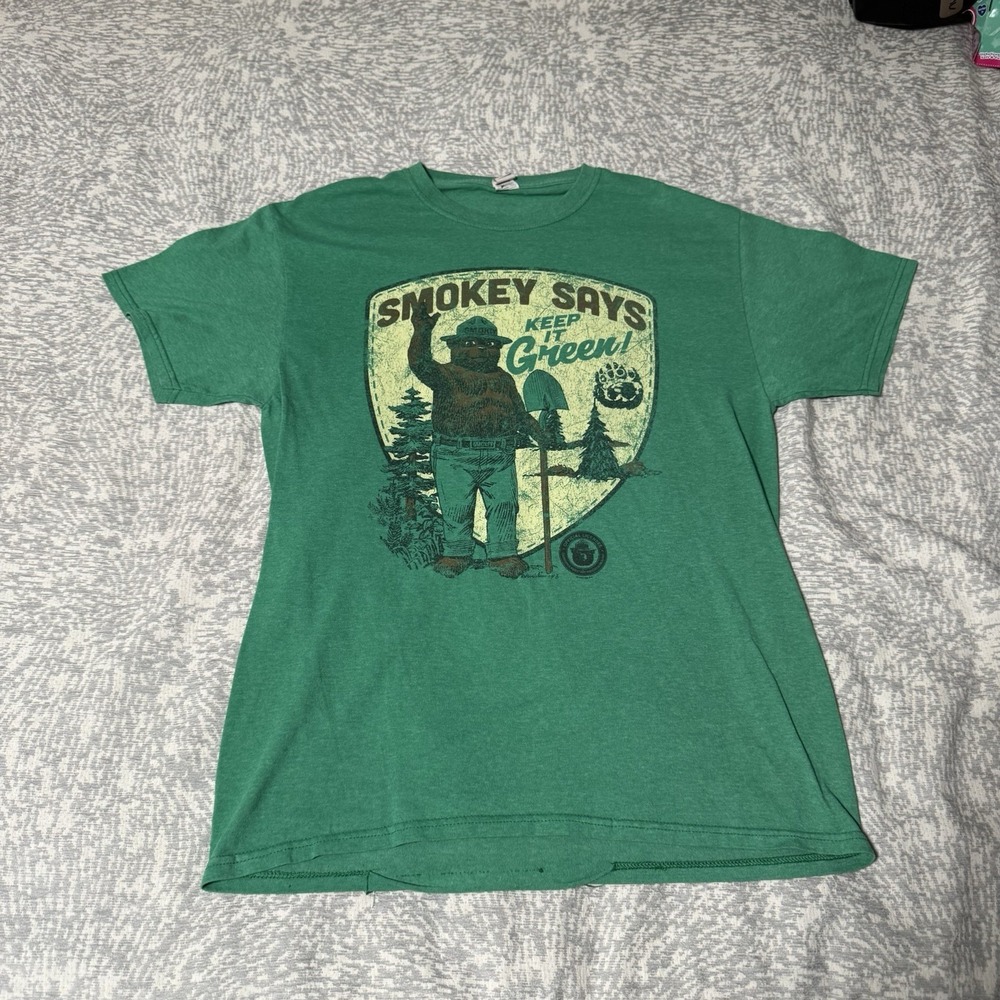 VTG Smokey The Bear Says "Keep It Green" T-Shirt- Adult MEDIUM - 1993 Delta Pro